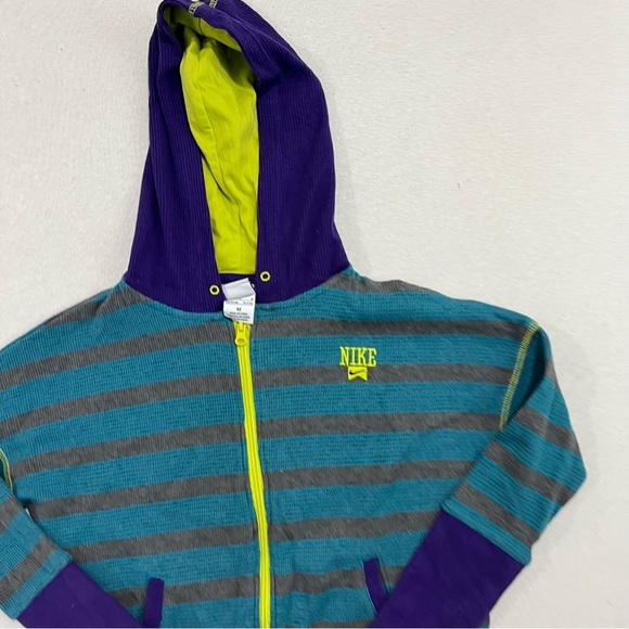 Nike Blue Gray Boy Hoodie Sweater Casual Size Medium - Picture 3 of 8